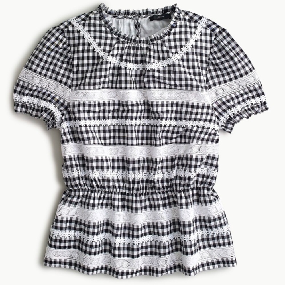 J. Crew peplum gingham top